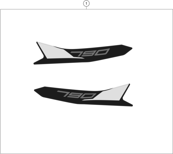 vue éclatée kit déco - ktm 790 adventure r eu 2020