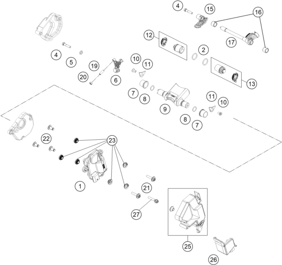 vue éclatée valve d'échappement - gasgas ec 300 eu 2024