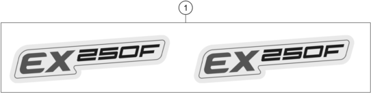 vue éclatée kit déco - gasgas ex 250f us 2021