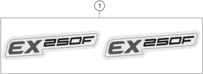 vue éclatée kit déco - gasgas ex 250f us 2022