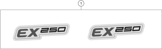 vue éclatée kit déco - gasgas ex 250 us 2022