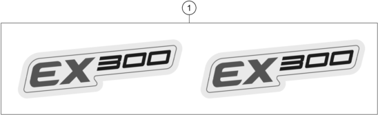 vue éclatée kit déco - gasgas ex 300 us 2022