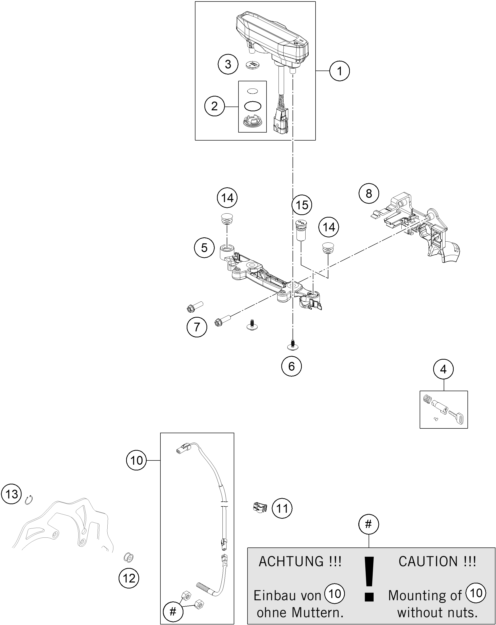 vue éclatée instruments / système de verrouillage - gasgas ec 250f eu 2024