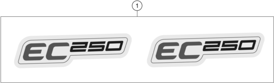 vue éclatée kit déco - gasgas ec 250 us 2022