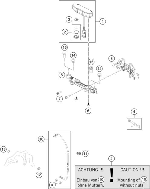 vue éclatée instruments / système de verrouillage - gasgas ec 250 eu 2025