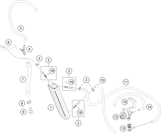 vue éclatée filtre à charbon actif - gasgas ec 350f eu 2026