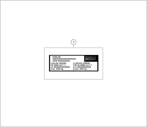 vue éclatée technic information sticker - gasgas ec 350f eu 2026