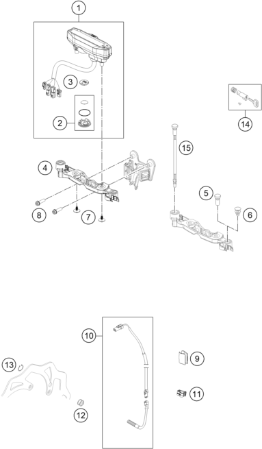 vue éclatée instruments / système de verrouillage - gasgas ec 300 eu 2022