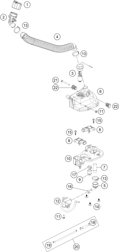 vue éclatée système de lubrification - gasgas ec 300 eu 2022