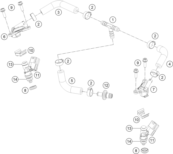 vue éclatée distributeur de carburant - gasgas ec 300 eu 2022