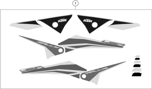 vue éclatée kit déco - gasgas rx 450f replica 2024
