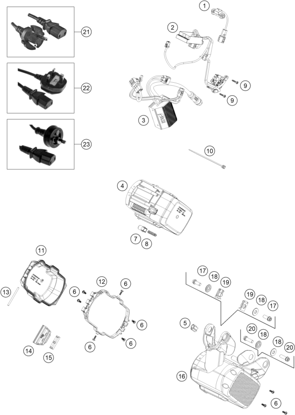 vue éclatée batterie - gasgas mc-e 2 eu 2024