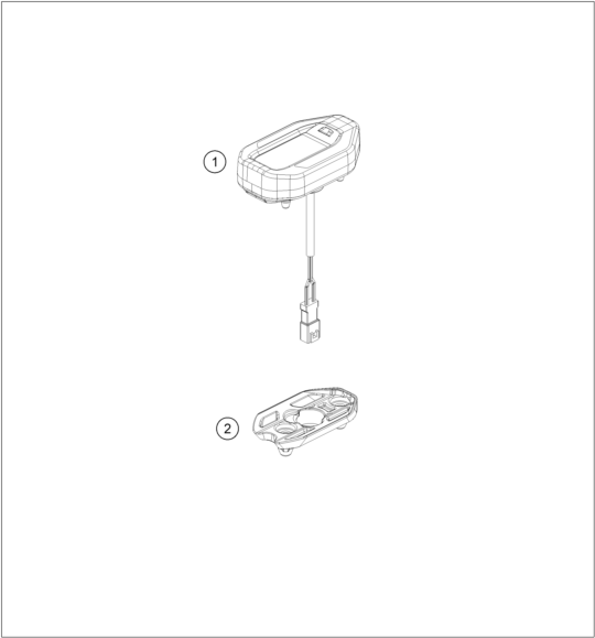 vue éclatée instruments / système de verrouillage - gasgas mc-e 3 2024