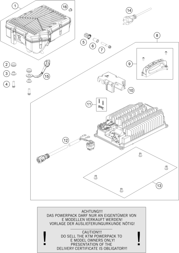 vue éclatée batterie - gasgas mc-e 5 eu 2021