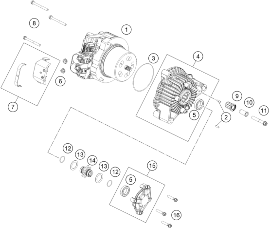 vue éclatée carter moteur - gasgas mc-e 5 eu 2021