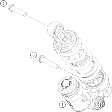 vue éclatée amortisseur - gasgas mc-e 5 2024