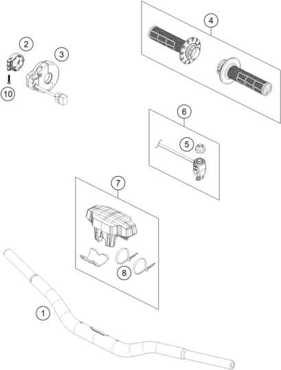 vue éclatée guidon, armatures - gasgas mc-e 5 2025