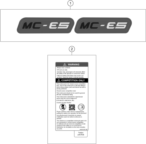 vue éclatée kit déco - gasgas mc-e 5 2025