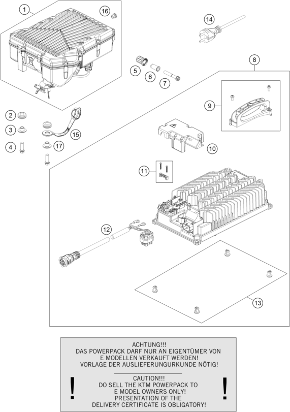 vue éclatée batterie - gasgas mc-e 5 2025