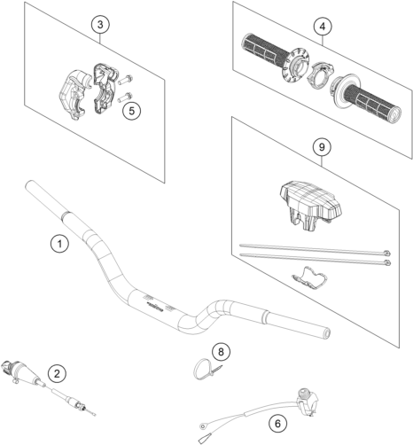 vue éclatée guidon, armatures - gasgas mc 50 eu 2023