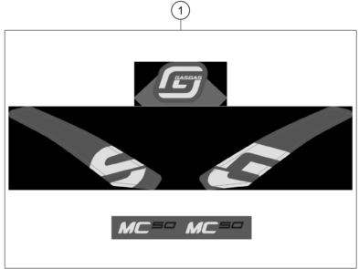 vue éclatée kit déco - gasgas mc 50 eu 2023