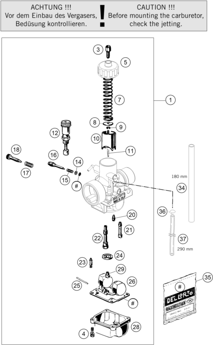 vue éclatée carburateur - gasgas mc 50 eu 2023