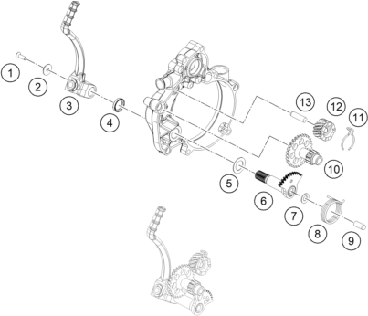 vue éclatée démarreur kick - gasgas mc 50 eu 2023