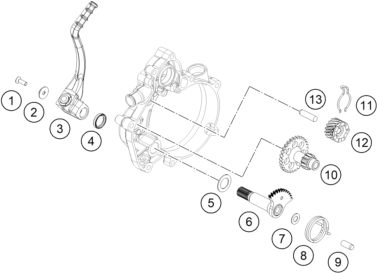 vue éclatée démarreur kick - gasgas mc 50 2024