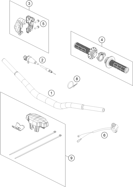 vue éclatée guidon, armatures - gasgas mc 50 2026