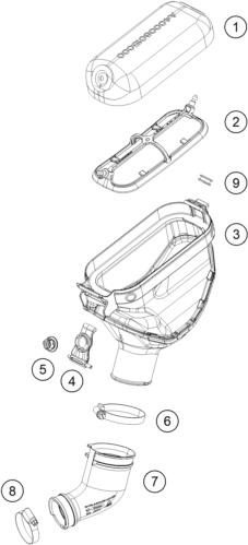 vue éclatée filtre à air - gasgas mc 50 2026