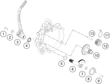 vue éclatée démarreur kick - gasgas mc 50 2026