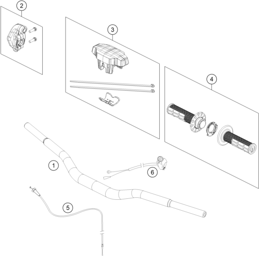 vue éclatée guidon, armatures - gasgas mc 65 2025
