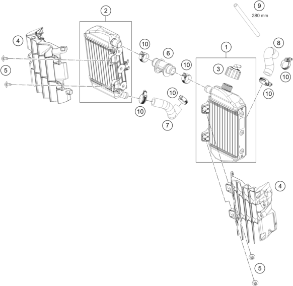 vue éclatée système de refroidissement - gasgas mc 65 2026