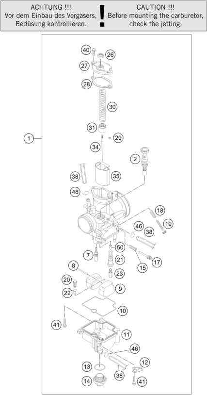 vue éclatée carburateur - gasgas mc 85 19/16 eu 2022