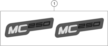 vue éclatée kit déco - gasgas mc 250 eu 2023