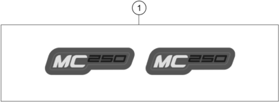 vue éclatée kit déco - gasgas mc 250 eu 2024