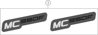 vue éclatée kit déco - gasgas mc 350f bt eu 2023