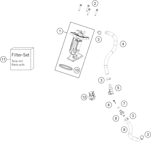 vue éclatée pompe à essence - gasgas mc 450f 2026