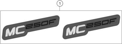 vue éclatée kit déco - gasgas mc 250f bt eu 2023