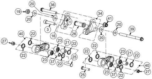 vue éclatée articulation de l'amortisseur pro lever - gasgas txt gp 280 eu 2020