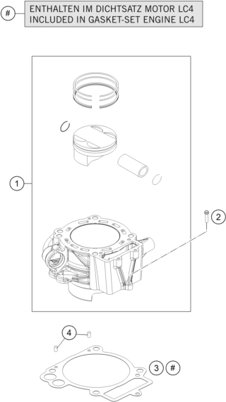 vue éclatée cylindre - gasgas sm 700 eu 2023