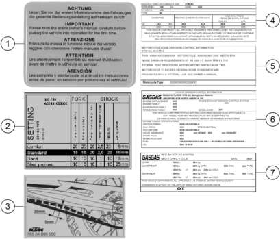 vue éclatée technic information sticker - gasgas sm 700 us 2023