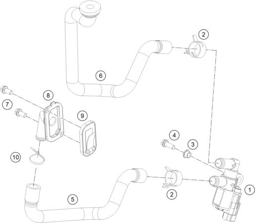 vue éclatée système d'air secondaire - gasgas sm 700 eu 2024