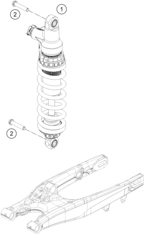 vue éclatée amortisseur - ktm 150 xc-w us 2026