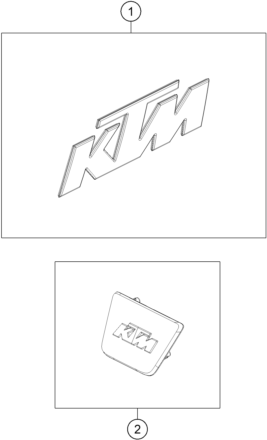 vue éclatée kit déco - ktm 1390 super duke r evo, orange us 2026